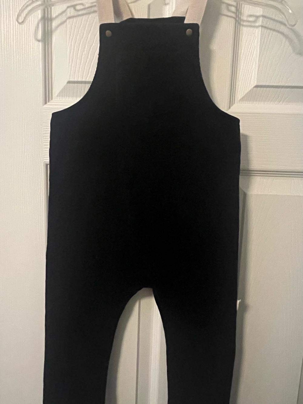 Kids Black Overalls with Adjustable Straps